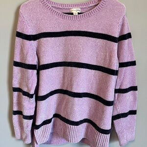 Women's Purple Striped Sweater